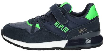 Replay Shoot JR Klittenband Sneaker Jongens Blauw