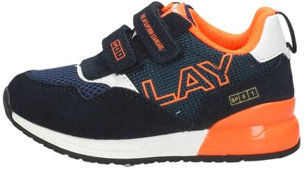 Replay Shoot Klittenband Sneaker Jongens Blauw/Oranje