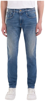 Replay Slim Fit Blauwe Denim Jeans Replay , Blue , Heren - W33,W38