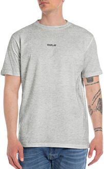 Replay Small Logo Shirt Heren grijs - M