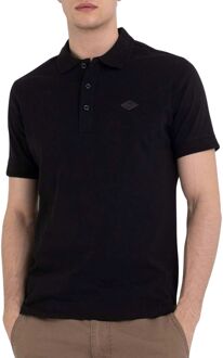 Replay Solid-Coloured Jersey Polo Heren zwart