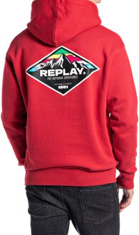 Replay sweatshirt met capuchon Rood