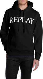 Replay sweatshirt met capuchon Zwart