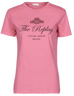 Replay T-shirt Korte Mouw Replay W3572A" Roze - S, XS