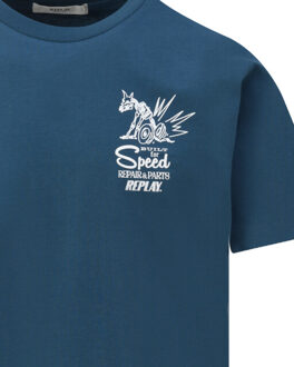 Replay T-shirt - maat XXL Blauw