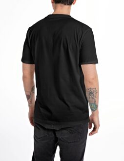 Replay T-Shirt REGULAR BASIC JERSEY 30/1  BLACK  L Zwart
