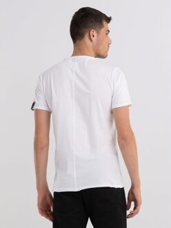 Replay T-shirt van katoen met onafgewerkte zoom Wit