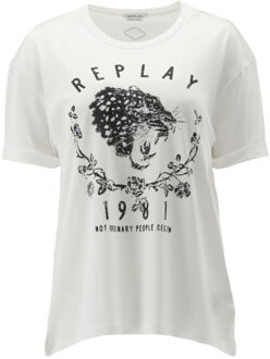 Replay T-shirt wit - XS;S