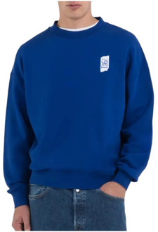 Replay True Blue Stijlvolle Sweatshirt voor Mannen Replay , Blue , Heren - L,M,S
