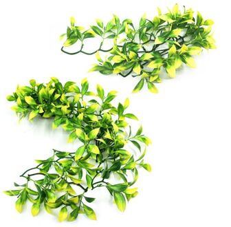 Reptiel Aquarium Landscaping Kunstmatige Plastic Plant Met Zuignap