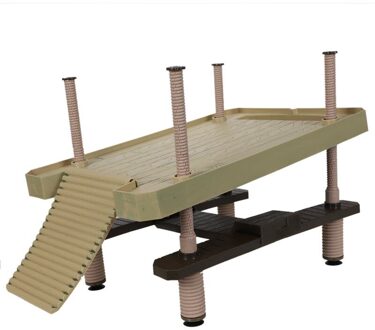 Reptiel Grote Schildpad Vierkante Pier Platform Met Oprit Ladder Koesteren Drijvende Plastic Duurzaam