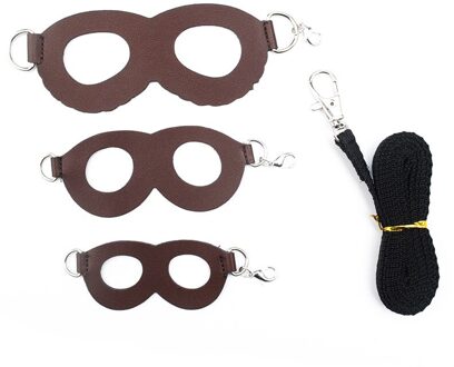 Reptiel Leash Pet Lguana Verstelbare Wing Stijl Kleine Hagedis Harnas Klimmen Touw Riem Reptielen Amfibieën bruin