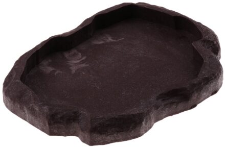 Reptiel Schildpad Gecko Voerbak Voedsel Water Hars Schotel Kom bruin M