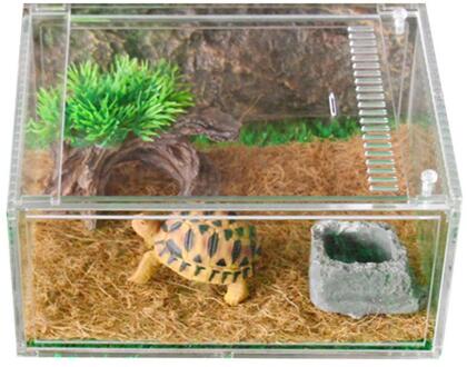 Reptiel Tank Insect Spiders Schildpad Hagedis Acryl Transparante Fokken Doos Vivarium Deksel Reptile Huisdier Product Terrarium S/L Maat