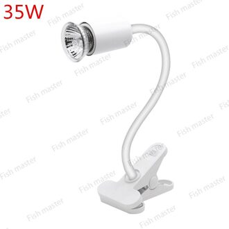 Reptile Heat Lamp Uvb Basking Gloeilamp Houder 35/50W Clip-On Aquarium Amfibieën Schildpad Schildpad Spider hagedis Kikker Egel wit LED M