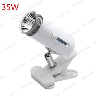 Reptile Heat Lamp Uvb Basking Gloeilamp Houder 35/50W Clip-On Aquarium Amfibieën Schildpad Schildpad Spider hagedis Kikker Egel wit LED S