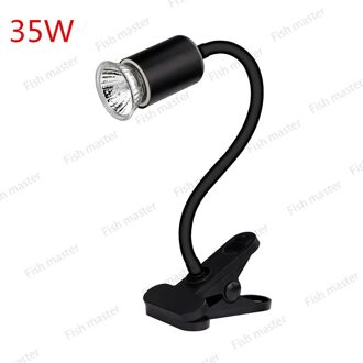 Reptile Heat Lamp Uvb Basking Gloeilamp Houder 35/50W Clip-On Aquarium Amfibieën Schildpad Schildpad Spider hagedis Kikker Egel zwart LED M