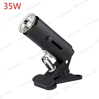 Reptile Heat Lamp Uvb Basking Gloeilamp Houder 35/50W Clip-On Aquarium Amfibieën Schildpad Schildpad Spider hagedis Kikker Egel zwart LED S