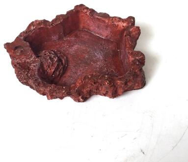 Reptilian Eten Wastafel Reptiel Doos Schildpad Voeden Pot Milieuvriendelijke Hars Ondiepe Wastafel Spider Snake Lizard Schildpad rood