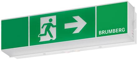 Rescue One LED noodlamp, wandopbouw wit, groen