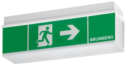 Rescue One LED-noodverlichting, plafondmontage wit, groen