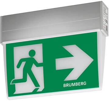 Rescue Two LED noodlamp, IP41, wigvorm wit, groen