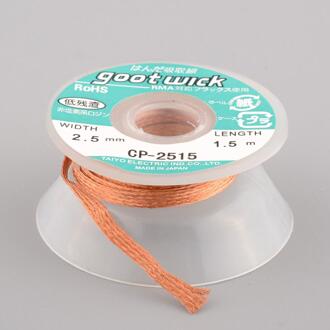 Residu Tin Desolderen Draad 1 Pcs 1.5 M Wieken Zuig Lijn 2.5 Mm Remover Soldeer Bga Solderen Braid CP-2515