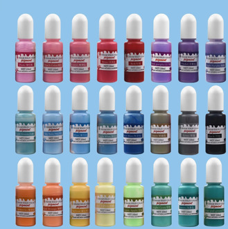 Resin Pigments 24 Color 10ml Liquid Epoxy Resin Pigment For Resin Mold Coloring Dye Colorant Handmade DIY Jewelry Making Crafts