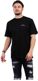 Resort T-Shirt Heren Zwart/Wit Quotrell , Black , Heren - Xl,L,S