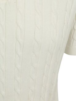 Respect Polo Knit Cable Ecru Wit - L,M,S,XL,XXL