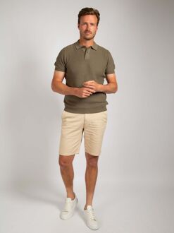 Respect Polo Structure Knit Olijfgroen Donkergroen - M,XL,XXL