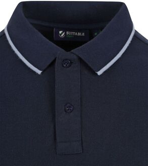 Respect Polo Tip Ferry Navy Donkerblauw - L,M