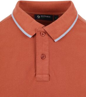 Respect Polo Tip Ferry Terracotta Oranje - L,M,S
