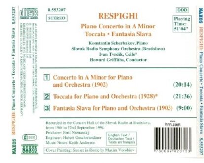 Respighi: Piano Concerto, Toccata / Scherbakov, Griffiths