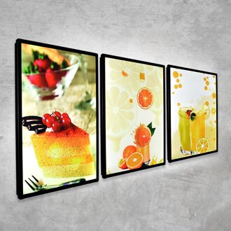 Restaurant Led Menu Board Led Lichttafel Led Aluminium Snap Lichtbak 13w-40X50cm zwart
