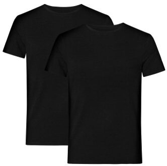 Resteröds 2 stuks Organic Cotton Crew Neck Zwart,Wit,Blauw,Groen - Small,Medium,Large,X-Large,2XL