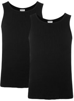 Resteröds 2 stuks Organic Cotton Tank Top Slim Fit * Actie * Zwart,Wit - Small,Medium,Large,X-Large,XX-Large