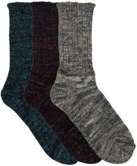 Resteröds 3 stuks Recycled Socks Versch.kleure/Patroon - Maat 36/40,Maat 40/45