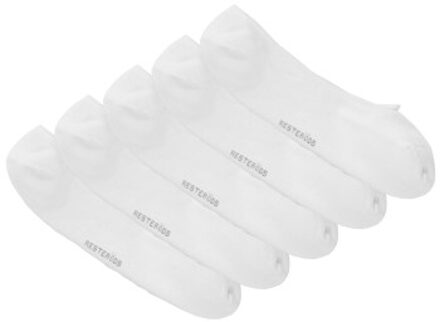 Resteröds 5 stuks Bamboo Invisible Socks Zwart,Wit - Maat 40/45