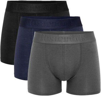 Resteröds Bambu 3-pack blue & black & grey Zwart - XXL