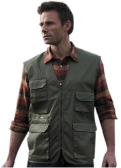 Result Bodywarmer - groen - outdoor - mouwloze visser vest S (36/48)