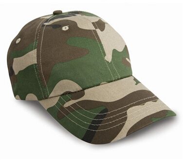 Result Camouflage baseballcap petje voor volwassenen Groen