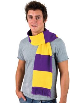 Result Gestreepte sjaal paars met geel