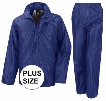 Result Grote maat blauw regenpak hele jaar door voor volwassenen 3XL (48/58) - Regenpakken