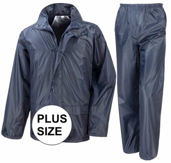 Result Grote maat donkerblauw regenpak hele jaar door voor volwassenen 3XL (48/58) - Regenpakken