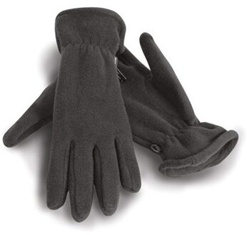 Result Handschoenen - fleece - maat M - grijs - volwassenen - winterhandschoenen
