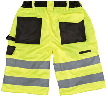 Result Heren veiligheidsshort cargo - maat S Geel