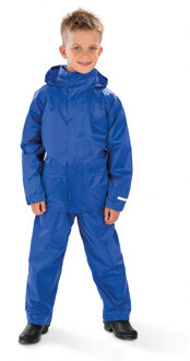 Result Regenpak winddicht kobalt blauw voor jongens