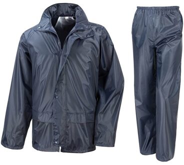 Result Regenpak winddicht navy blauw voor jongens