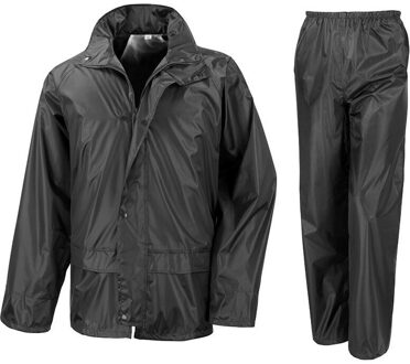 Result Regenpak winddicht voor kinderen - zwart - Regenjas en regenbroek - Regenkleding